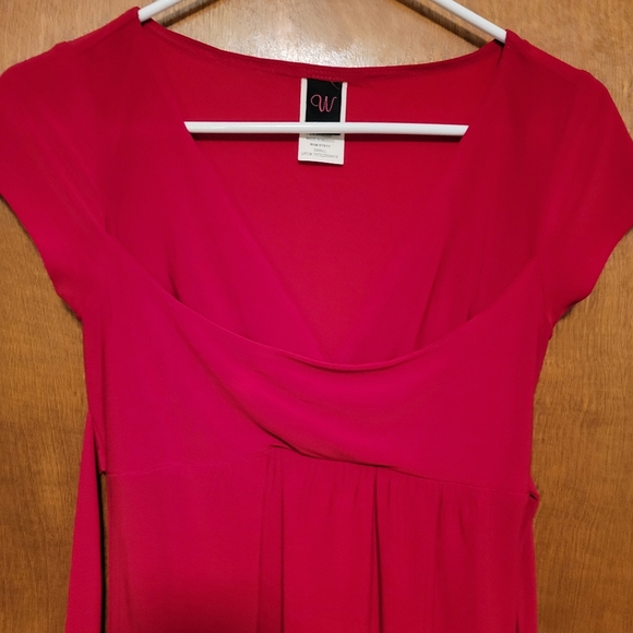 Red Wrapper Tie Back Top Junior's Small - Picture 11 of 11